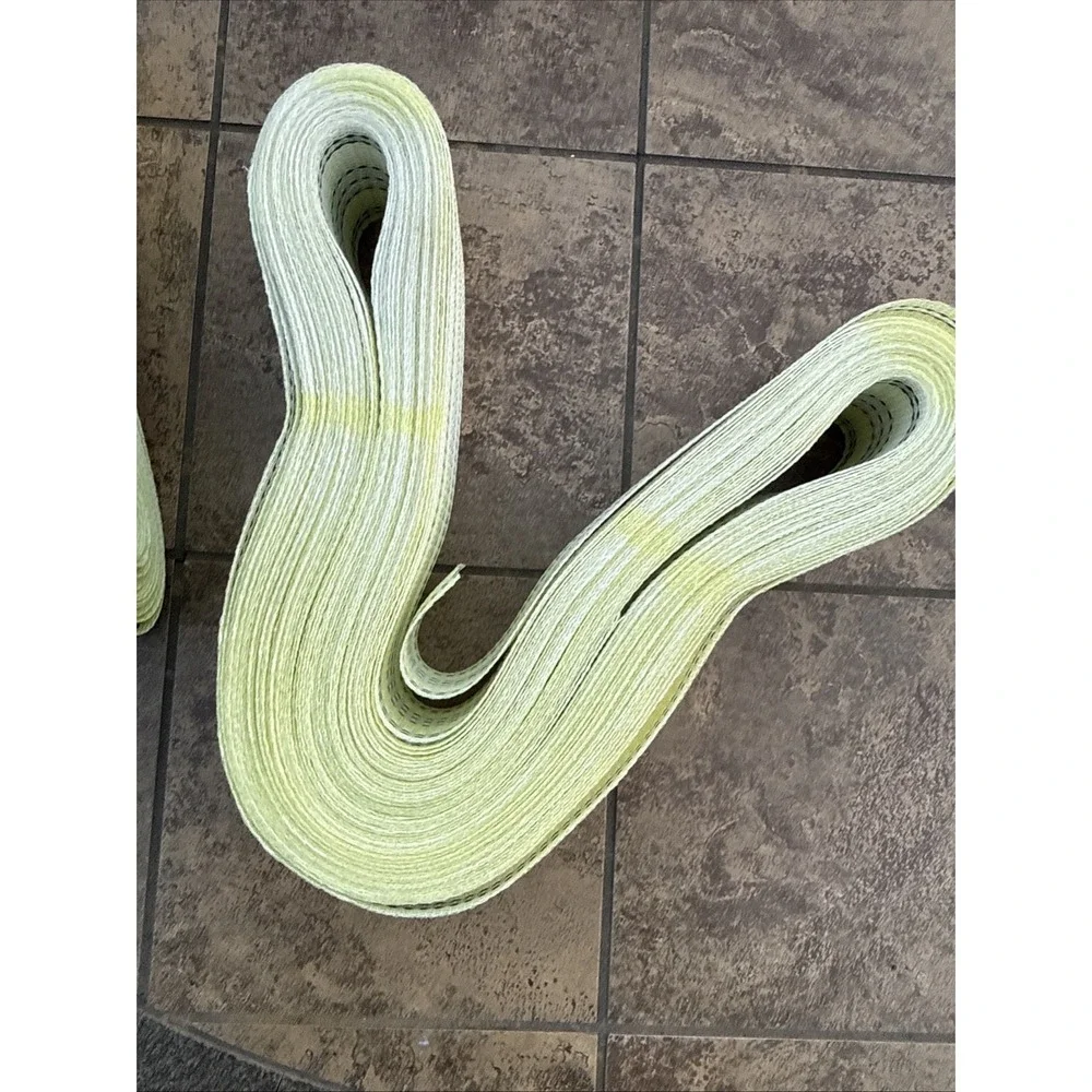 140 Feet of Vintage Lawn Chair Webbing Re-Web Yellow White Stripe Chaise Lounge
